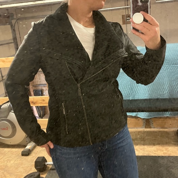 {Mossimo} Asymmetrical Leather Zip Jacket - Picture 3 of 6